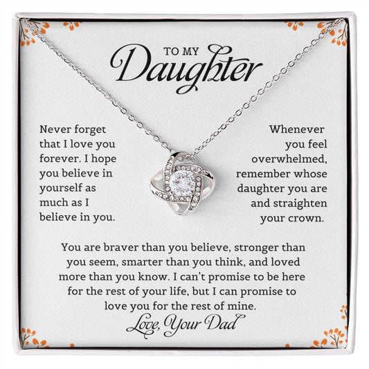 To My daughter | Love Knot Necklace