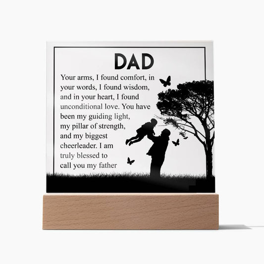 To My Dad | Square Acrylic Plaque